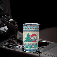 Gnome Bagpies Musical Tumbler Cup Nollaig Chridheil Scotland Christmas Pattern - Wonder Print Shop