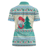 Gnome Bagpies Musical Women Polo Shirt Nollaig Chridheil Scotland Christmas Pattern - Wonder Print Shop