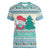 Gnome Bagpies Musical Women V-Neck T-Shirt Nollaig Chridheil Scotland Christmas Pattern - Wonder Print Shop