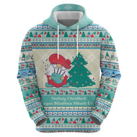 Gnome Bagpies Musical Zip Hoodie Nollaig Chridheil Scotland Christmas Pattern - Wonder Print Shop