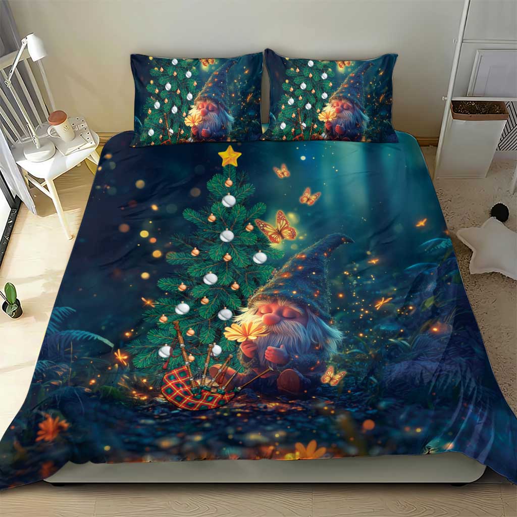 Nollaig Chridheil Scottish Gnome Bedding Set Bagpies Musical and Chirstmas Tree LT9 - Wonder Print Shop