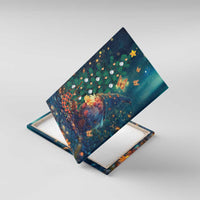 Nollaig Chridheil Scottish Gnome Canvas Wall Art Bagpies Musical and Chirstmas Tree LT9 - Wonder Print Shop