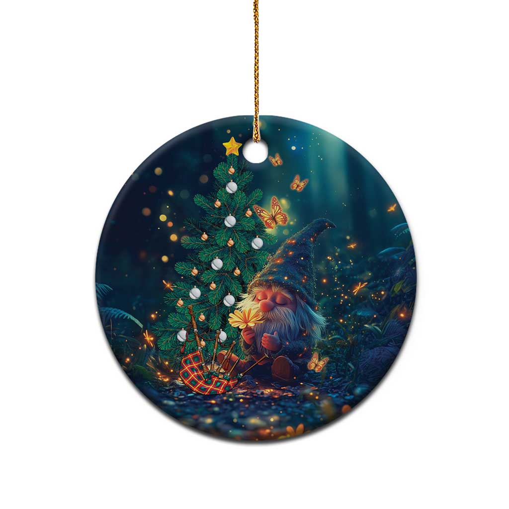 Nollaig Chridheil Scottish Gnome Ceramic Ornament Bagpies Musical and Chirstmas Tree LT9 - Wonder Print Shop