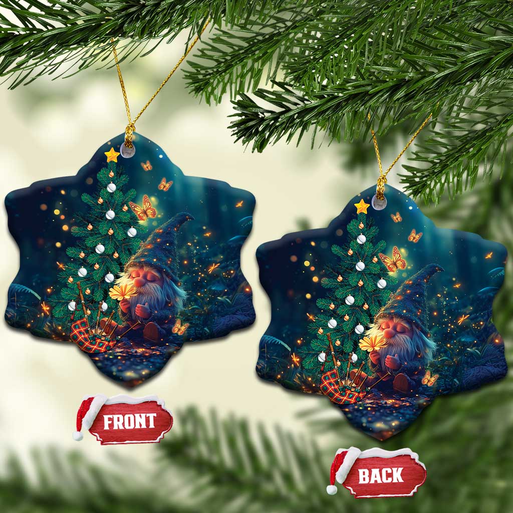 Nollaig Chridheil Scottish Gnome Ceramic Ornament Bagpies Musical and Chirstmas Tree LT9 - Wonder Print Shop