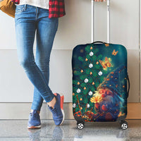 Nollaig Chridheil Scottish Gnome Luggage Cover Bagpies Musical and Chirstmas Tree - Wonder Print Shop