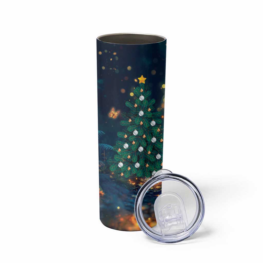 Nollaig Chridheil Scottish Gnome Skinny Tumbler Bagpies Musical and Chirstmas Tree - Wonder Print Shop