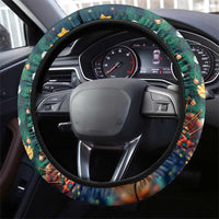 Nollaig Chridheil Scottish Gnome Steering Wheel Cover Bagpies Musical and Chirstmas Tree - Wonder Print Shop