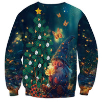 Nollaig Chridheil Scottish Gnome Sweatshirt Bagpies Musical and Chirstmas Tree - Wonder Print Shop