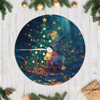 Nollaig Chridheil Scottish Gnome Tree Skirt Bagpies Musical and Chirstmas Tree - Wonder Print Shop