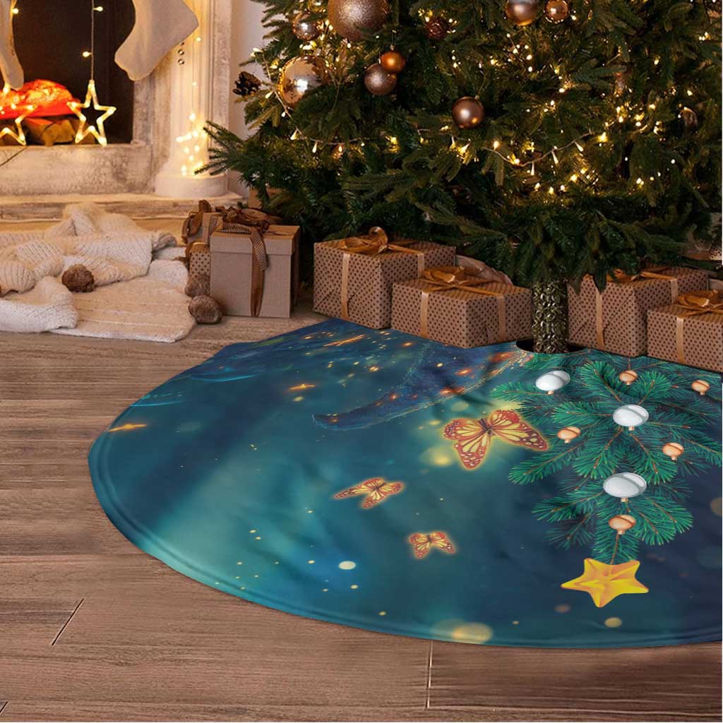 Nollaig Chridheil Scottish Gnome Tree Skirt Bagpies Musical and Chirstmas Tree - Wonder Print Shop