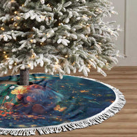 Nollaig Chridheil Scottish Gnome Tree Skirt Bagpies Musical and Chirstmas Tree - Wonder Print Shop