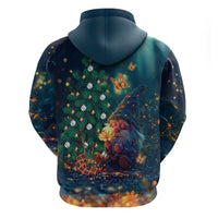 Nollaig Chridheil Scottish Gnome Zip Hoodie Bagpies Musical and Chirstmas Tree - Wonder Print Shop