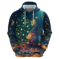 Nollaig Chridheil Scottish Gnome Zip Hoodie Bagpies Musical and Chirstmas Tree - Wonder Print Shop