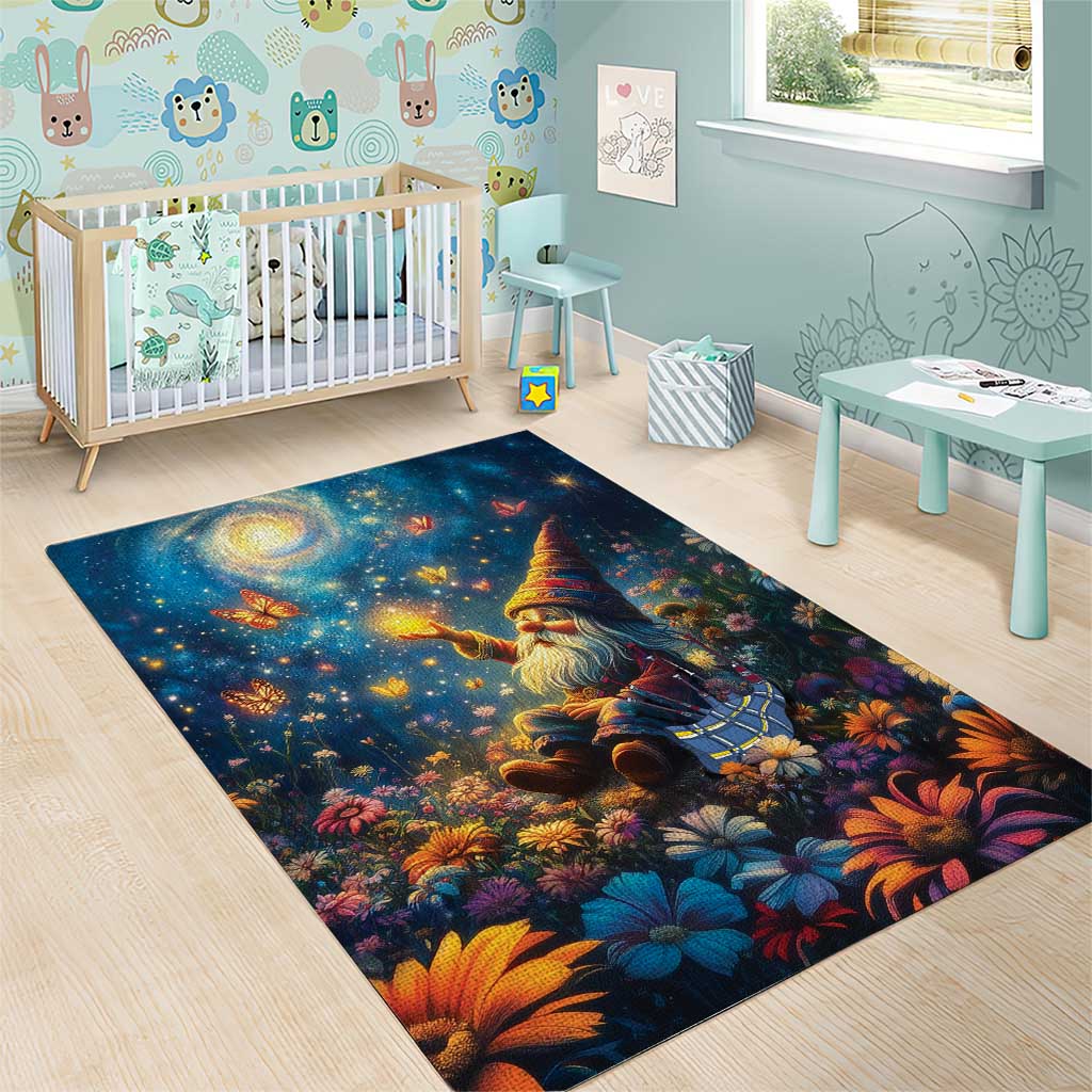 Nollaig Chridheil Scottish Gnome Area Rug Merry Christmas with Starry Night LT9 - Wonder Print Shop
