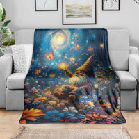 Nollaig Chridheil Scottish Gnome Blanket Merry Christmas with Starry Night