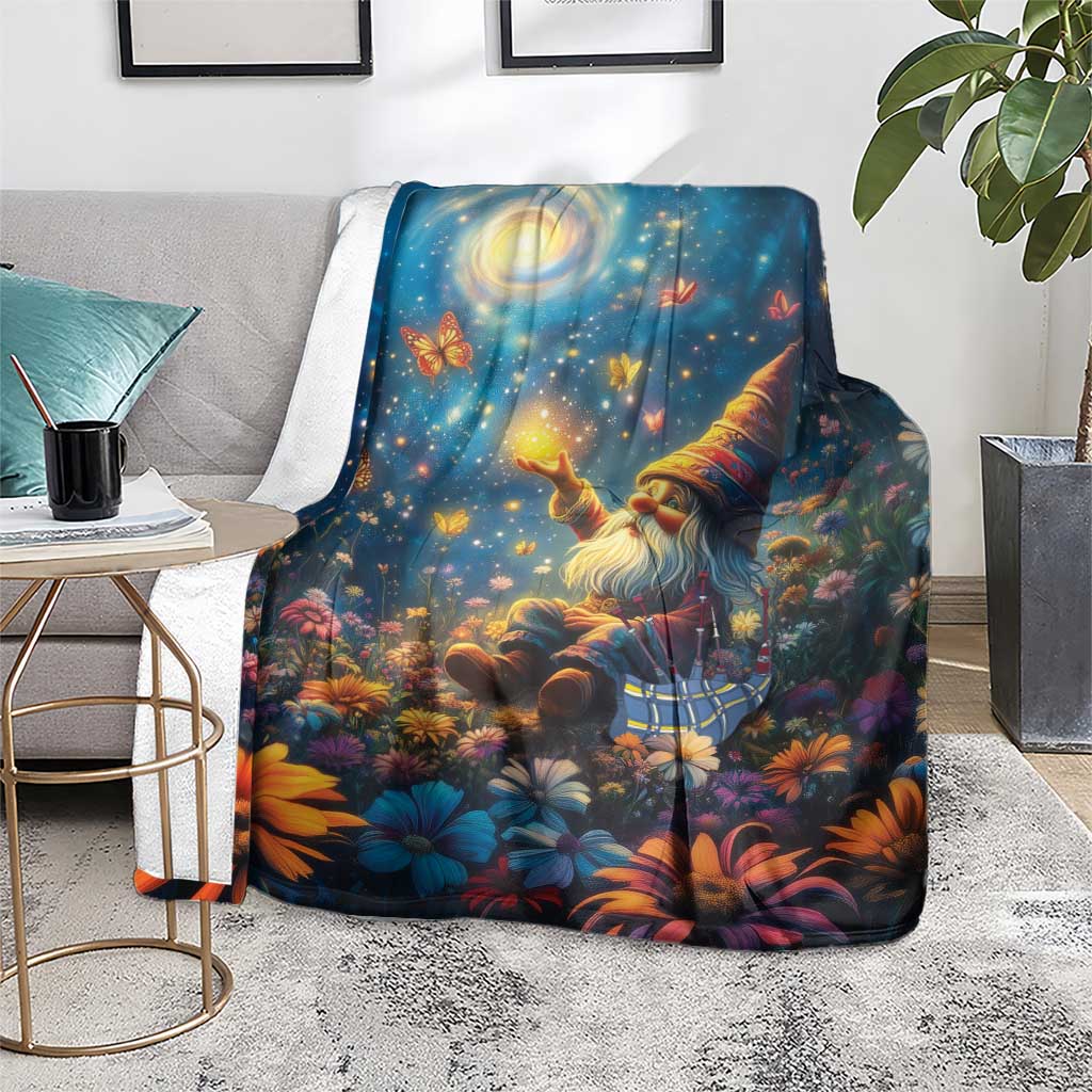 Nollaig Chridheil Scottish Gnome Blanket Merry Christmas with Starry Night