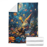 Nollaig Chridheil Scottish Gnome Blanket Merry Christmas with Starry Night