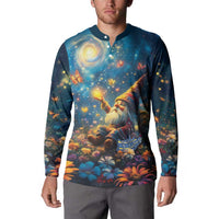 Nollaig Chridheil Scottish Gnome Button Sweatshirt Merry Christmas with Starry Night LT9 - Wonder Print Shop