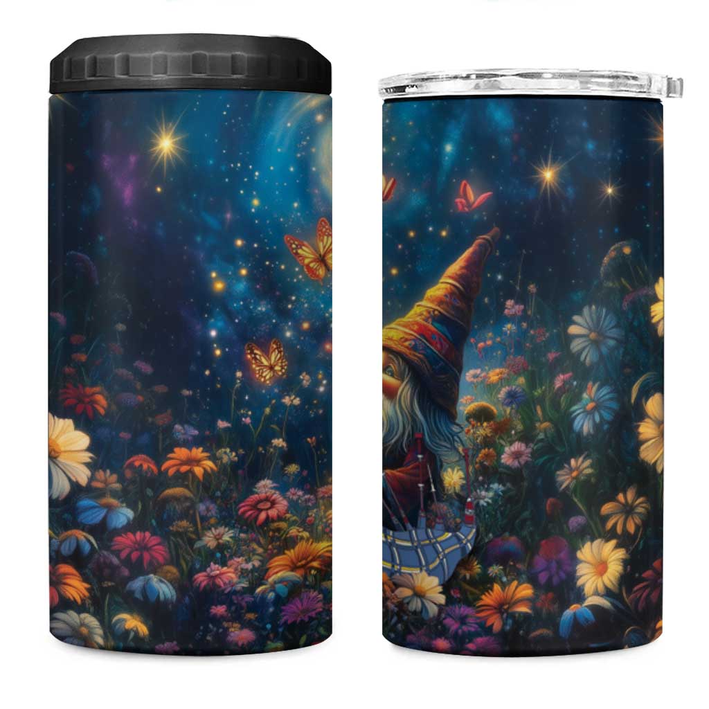 Nollaig Chridheil Scottish Gnome 4 in 1 Can Cooler Tumbler Merry Christmas with Starry Night LT9 - Wonder Print Shop