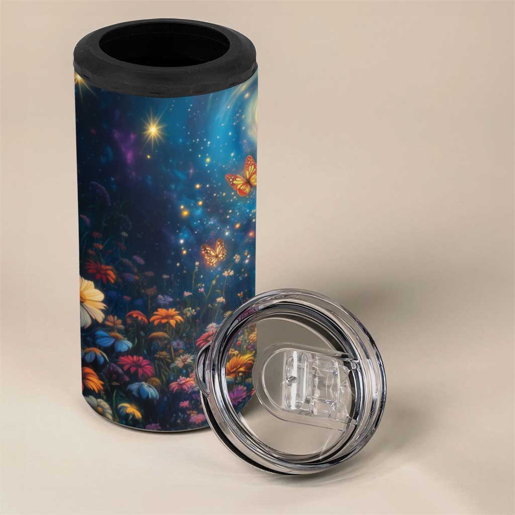 Nollaig Chridheil Scottish Gnome 4 in 1 Can Cooler Tumbler Merry Christmas with Starry Night LT9 - Wonder Print Shop