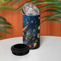 Nollaig Chridheil Scottish Gnome 4 in 1 Can Cooler Tumbler Merry Christmas with Starry Night LT9 - Wonder Print Shop