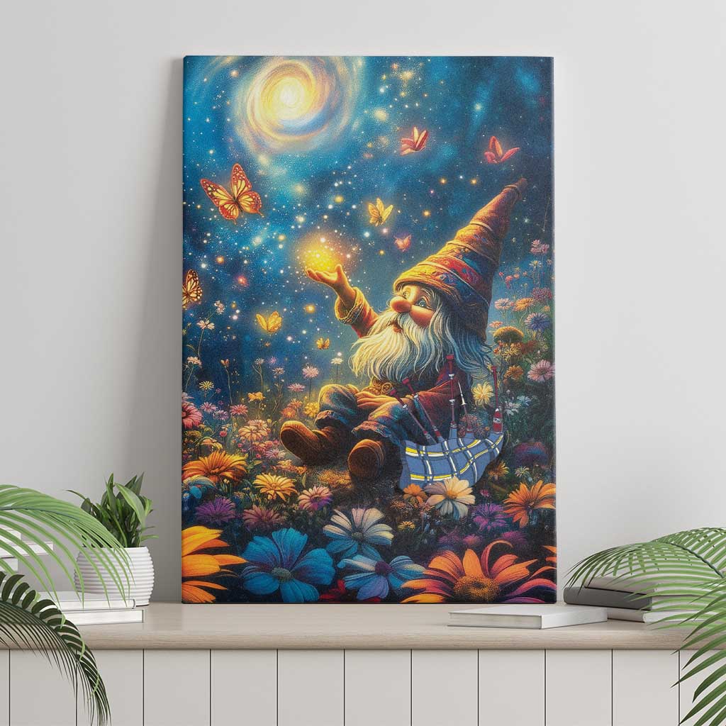 Nollaig Chridheil Scottish Gnome Canvas Wall Art Merry Christmas with Starry Night LT9 - Wonder Print Shop