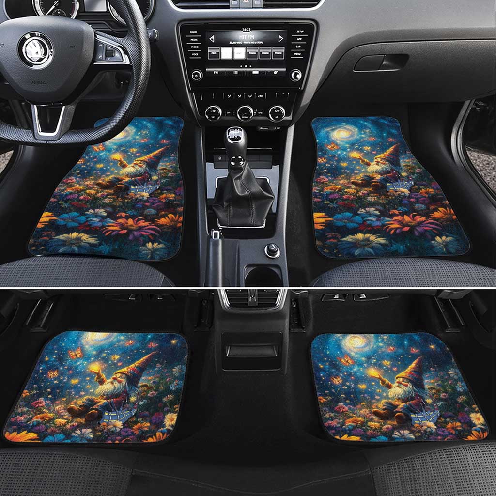 Nollaig Chridheil Scottish Gnome Car Mats Merry Christmas with Starry Night LT9 - Wonder Print Shop