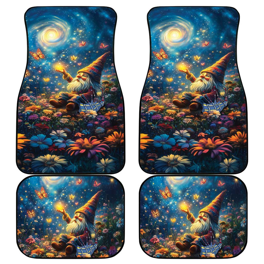Nollaig Chridheil Scottish Gnome Car Mats Merry Christmas with Starry Night LT9 - Wonder Print Shop