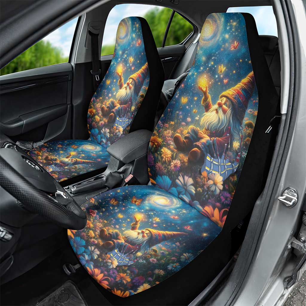 Nollaig Chridheil Scottish Gnome Car Seat Cover Merry Christmas with Starry Night LT9 - Wonder Print Shop