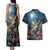 Nollaig Chridheil Scottish Gnome Couples Matching Tank Maxi Dress and Hawaiian Shirt Merry Christmas with Starry Night LT9 - Wonder Print Shop