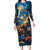 Nollaig Chridheil Scottish Gnome Family Matching Long Sleeve Bodycon Dress and Hawaiian Shirt Merry Christmas with Starry Night LT9 - Wonder Print Shop
