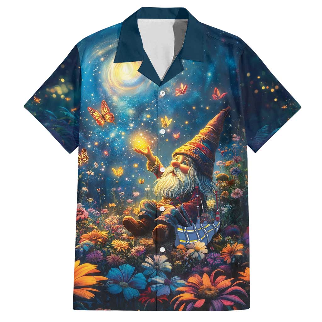 Nollaig Chridheil Scottish Gnome Family Matching Off Shoulder Maxi Dress and Hawaiian Shirt Merry Christmas with Starry Night LT9 - Wonder Print Shop