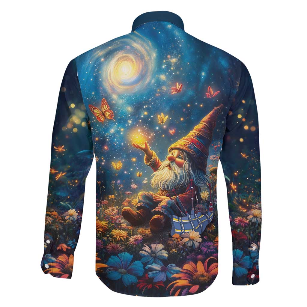 Nollaig Chridheil Scottish Gnome Family Matching Off Shoulder Maxi Dress and Hawaiian Shirt Merry Christmas with Starry Night LT9 - Wonder Print Shop