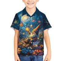Nollaig Chridheil Scottish Gnome Family Matching Off Shoulder Maxi Dress and Hawaiian Shirt Merry Christmas with Starry Night LT9 - Wonder Print Shop