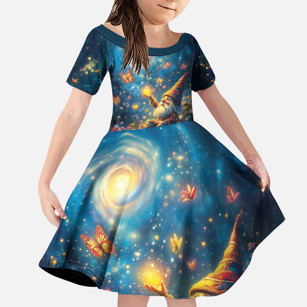 Nollaig Chridheil Scottish Gnome Family Matching Puletasi and Hawaiian Shirt Merry Christmas with Starry Night - Wonder Print Shop