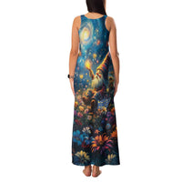 Nollaig Chridheil Scottish Gnome Family Matching Tank Maxi Dress and Hawaiian Shirt Merry Christmas with Starry Night - Wonder Print Shop