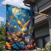 Nollaig Chridheil Scottish Gnome Garden Flag Merry Christmas with Starry Night - Wonder Print Shop