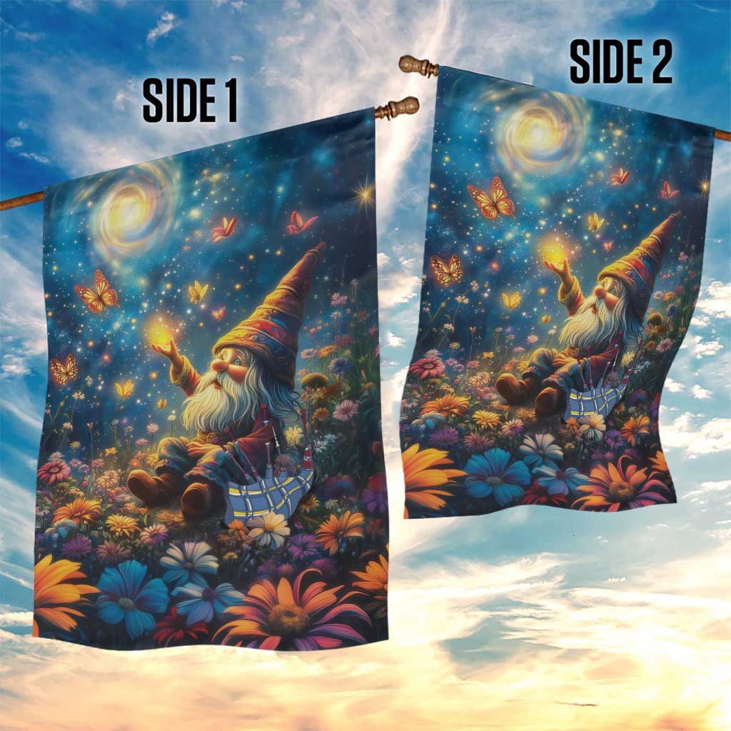 Nollaig Chridheil Scottish Gnome Garden Flag Merry Christmas with Starry Night - Wonder Print Shop