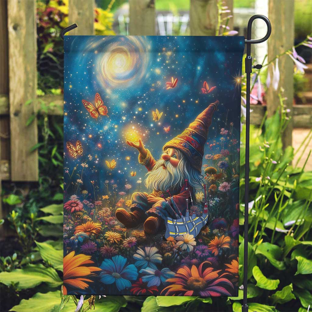 Nollaig Chridheil Scottish Gnome Garden Flag Merry Christmas with Starry Night - Wonder Print Shop