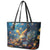 Nollaig Chridheil Scottish Gnome Leather Tote Bag Merry Christmas with Starry Night - Wonder Print Shop