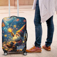 Nollaig Chridheil Scottish Gnome Luggage Cover Merry Christmas with Starry Night - Wonder Print Shop