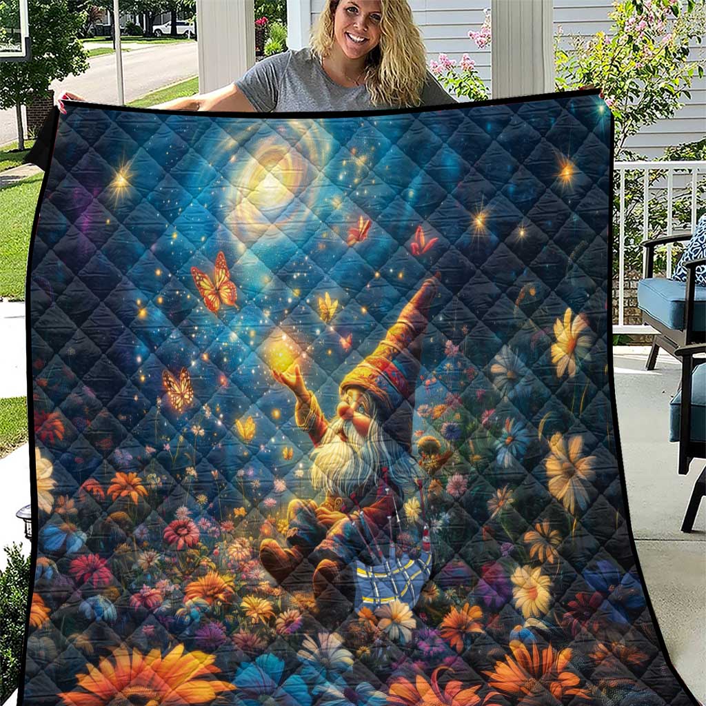 Nollaig Chridheil Scottish Gnome Quilt Merry Christmas with Starry Night - Wonder Print Shop
