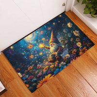 Nollaig Chridheil Scottish Gnome Rubber Doormat Merry Christmas with Starry Night - Wonder Print Shop