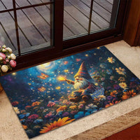 Nollaig Chridheil Scottish Gnome Rubber Doormat Merry Christmas with Starry Night - Wonder Print Shop