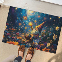 Nollaig Chridheil Scottish Gnome Rubber Doormat Merry Christmas with Starry Night - Wonder Print Shop