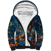 Nollaig Chridheil Scottish Gnome Sherpa Hoodie Merry Christmas with Starry Night - Wonder Print Shop