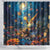 Nollaig Chridheil Scottish Gnome Shower Curtain Merry Christmas with Starry Night