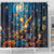 Nollaig Chridheil Scottish Gnome Shower Curtain Merry Christmas with Starry Night