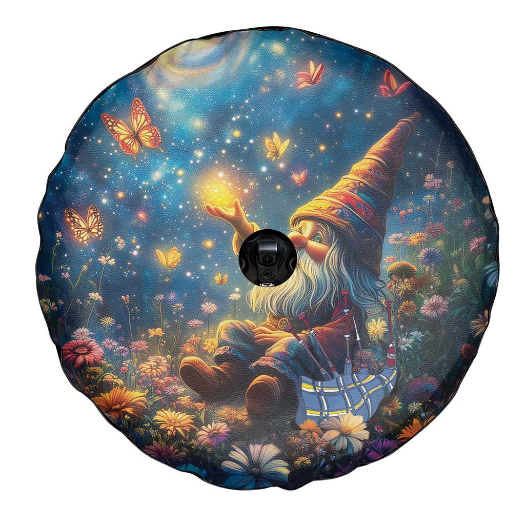Nollaig Chridheil Scottish Gnome Spare Tire Cover Merry Christmas with Starry Night - Wonder Print Shop