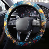 Nollaig Chridheil Scottish Gnome Steering Wheel Cover Merry Christmas with Starry Night - Wonder Print Shop